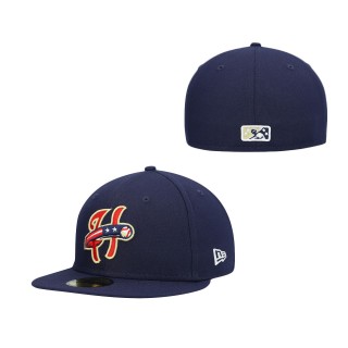 Harrisburg Senators Navy Authentic Collection Road 59FIFTY Fitted Hat