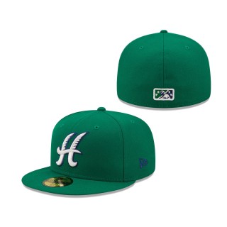 Men's Hartford Yard Goats Green Alternate Logo Authentic Collection 59FIFTY Fitted Hat