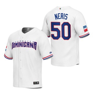 Hector Neris Men's Dominican Republic Baseball White 2023 World Baseball Classic Replica Jersey