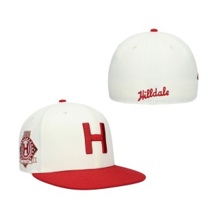 NLB Hilldale Club Rings & Crwns Cream Maroon Team Fitted Hat