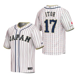 Hiromi Itoh Men's Japan Baseball White 2023 World Baseball Classic Replica Jersey