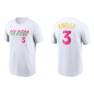 Ian Kinsler San Diego Padres White 2022 City Connect Name & Number T-Shirt