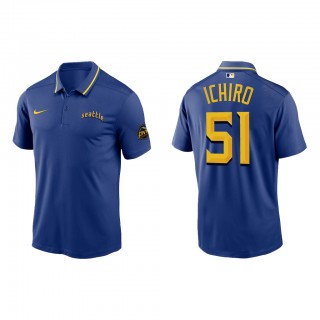 Ichiro Suzuki Seattle Mariners Royal 2023 City Connect Knit Performance Polo