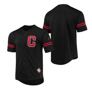 Indianapolis Clowns Stitches Black Button-Down Jersey