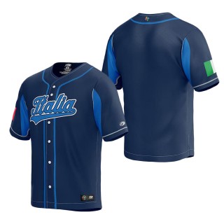 Men's Italy Baseball Navy 2023 World Baseball Classic Replica Jersey