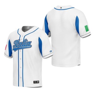 Men's Italy Baseball White 2023 World Baseball Classic Replica Jersey