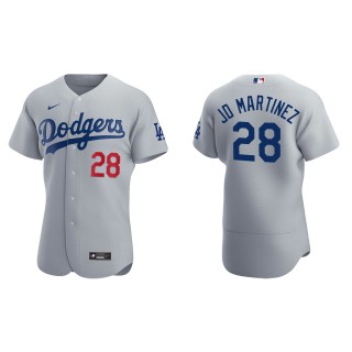 J.D. Martinez Men's Los Angeles Dodgers Nike Gray Alternate Authentic Jersey