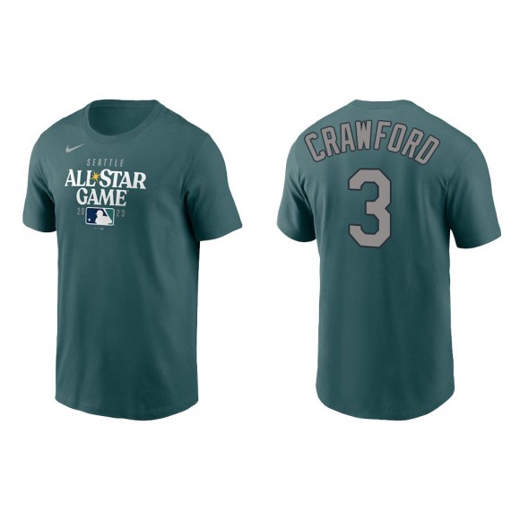 J.P. Crawford Teal 2023 MLB All-Star Game Wordmark T-Shirt