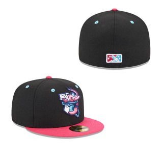 Men's Jacksonville Jumbo Shrimp Black Authentic Collection Alternate Logo 59FIFTY Fitted Hat