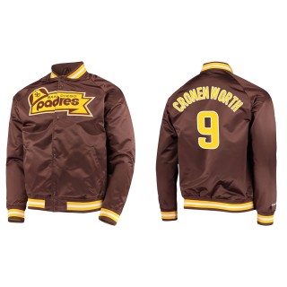 Jake Cronenworth Men's San Diego Padres Mitchell & Ness Brown Lightweight Satin Full-Snap Jacket