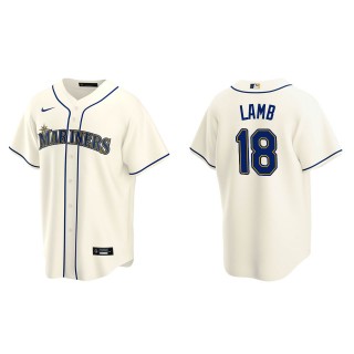 Men's Seattle Mariners Jake Lamb Cream Replica Alternate Jersey