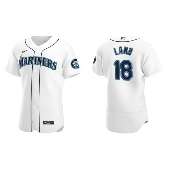 Men's Seattle Mariners Jake Lamb White Authentic Home Jersey