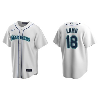 Men's Seattle Mariners Jake Lamb White Replica Home Jersey