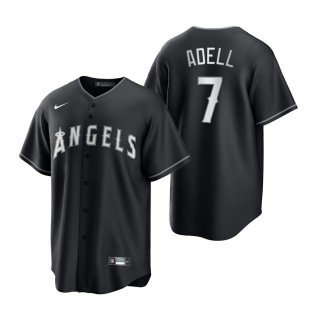 Angels Jo Adell Nike Black White 2021 All Black Fashion Replica Jersey