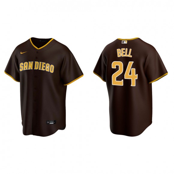 Men's San Diego Padres Josh Bell Brown Replica Road Jersey