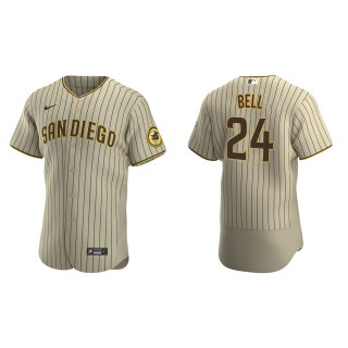 Men's San Diego Padres Josh Bell Tan Brown Authentic Alternate Jersey