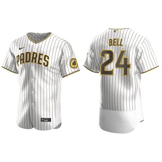 Men's San Diego Padres Josh Bell White Brown Authentic Alternate Jersey