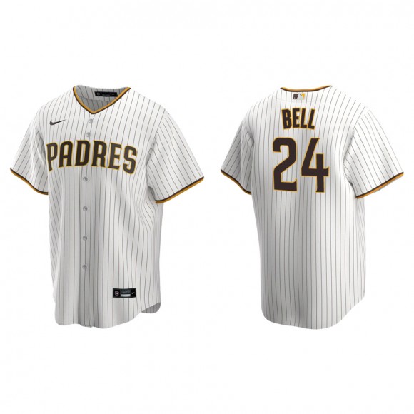 Men's San Diego Padres Josh Bell White Brown Replica Home Jersey