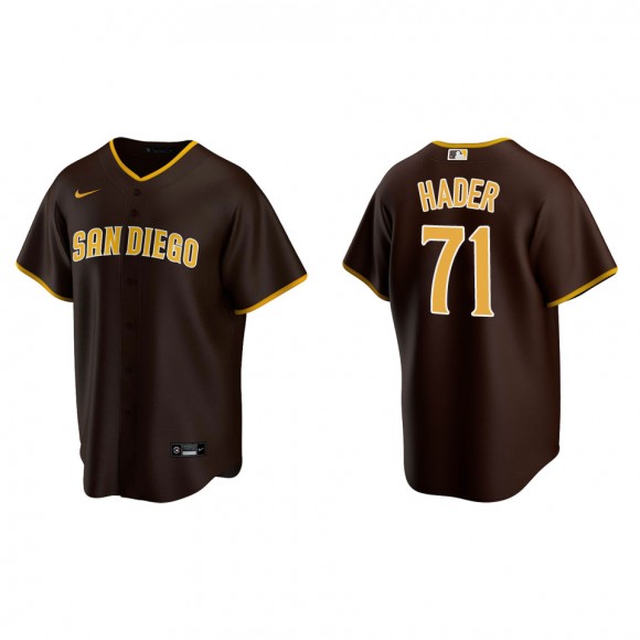 Men's San Diego Padres Josh Hader Brown Replica Road Jersey