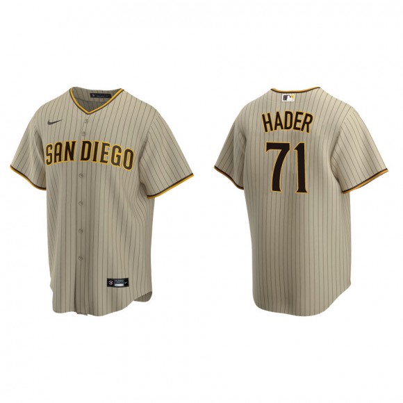 Men's San Diego Padres Josh Hader Sand Brown Replica Alternate Jersey