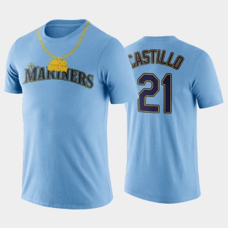 Seattle Mariners JROD Squad Limited Edition #21 Luis Castillo Blue T-Shirt