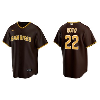 Men's San Diego Padres Juan Soto Brown Replica Road Jersey