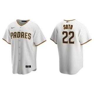 Men's San Diego Padres Juan Soto White Brown Replica Home Jersey