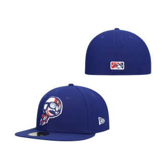 Men's Kannapolis Cannon Ballers Royal Authentic Collection Team Home 59FIFTY Fitted Hat