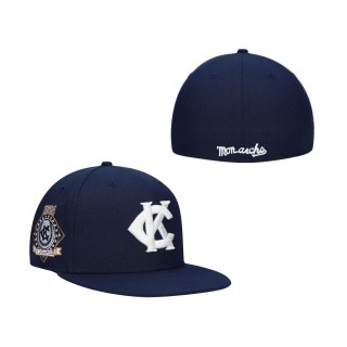 NLB Kansas City Monarchs Rings & Crwns Navy Team Fitted Hat