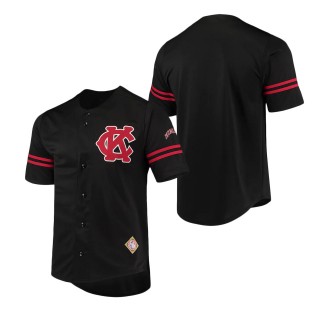 Kansas City Monarchs Stitches Black Button-Down Jersey