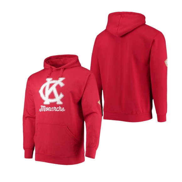 Kansas City Monarchs Stitches Negro League Logo Pullover Hoodie Red