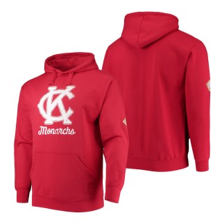 Men's Kansas City Monarchs Stitches Red Negro League Logo Pullover Hoodie