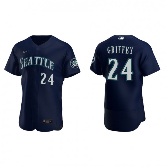 Ken Griffey Jr. Seattle Mariners Navy Alternate Authentic Jersey