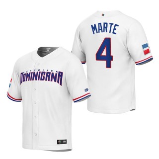 Ketel Marte Men's Dominican Republic Baseball White 2023 World Baseball Classic Replica Jersey