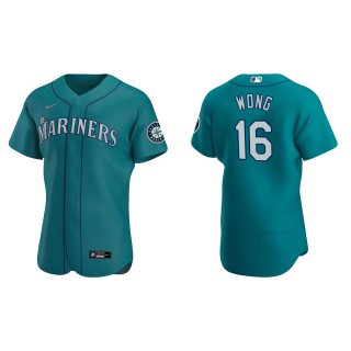 Kolten Wong Men's Seattle Mariners Mitch Haniger Nike Aqua Alternate Authentic Jersey