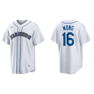 Kolten Wong Men's Seattle Mariners Nike White Home Cooperstown Collection Jersey