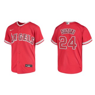 Kurt Suzuki Youth Los Angeles Angels Red Replica Jersey