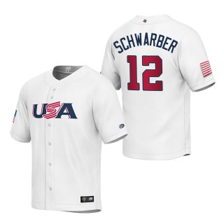 Kyle Schwarber Youth USA Baseball White 2023 World Baseball Classic Replica Jersey