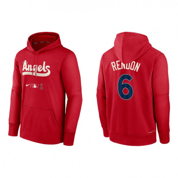 Anthony Rendon Men's Los Angeles Angels Nike Red 2022 City Connect Authentic Collection Therma Performance Pullover Hoodie