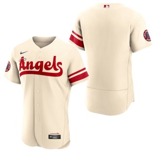 Men's Los Angeles Angels Nike Cream 2022 City Connect Authentic Team Jersey