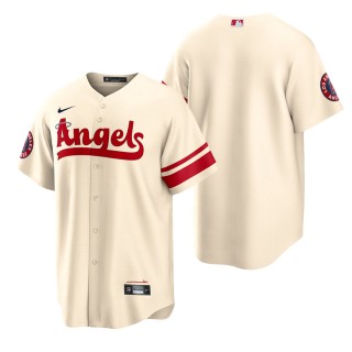 Men's Los Angeles Angels Nike Cream 2022 City Connect Replica Team Jersey