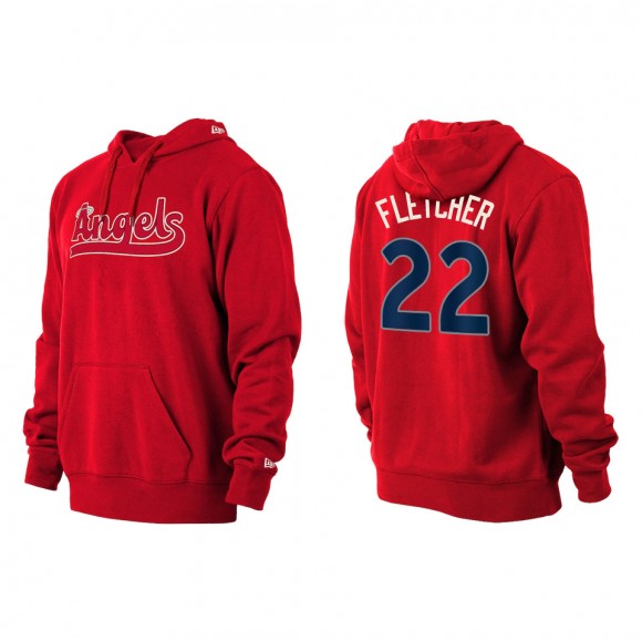 David Fletcher Los Angeles Angels Red 2022 City Connect Pullover Hoodie