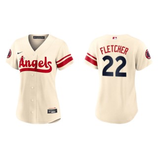 David Fletcher Women's Los Angeles Angels Nike Cream 2022 City Connect Replica Team Jersey