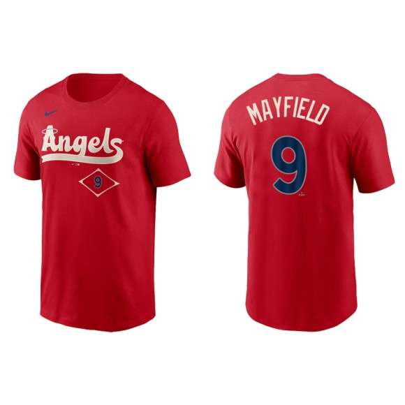 Jack Mayfield Men's Los Angeles Angels Nike Red 2022 City Connect Name & Number T-Shirt