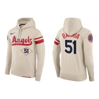 Jaime Barria Los Angeles Angels Cream 2022 City Connect Hoodie