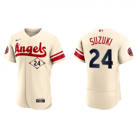 Kurt Suzuki Men's Los Angeles Angels Nike Cream 2022 City Connect Authentic Team Jersey