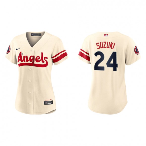 Kurt Suzuki Women's Los Angeles Angels Nike Cream 2022 City Connect Replica Team Jersey