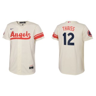 Matt Thaiss Youth Los Angeles Angels Nike Cream 2022 City Connect Replica Team Jersey