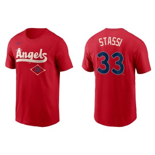 Max Stassi Men's Los Angeles Angels Nike Red 2022 City Connect Name & Number T-Shirt