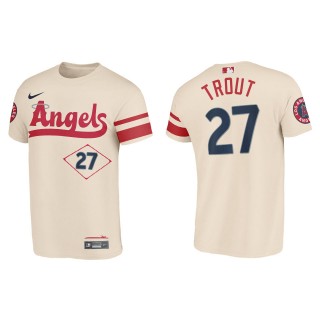 Mike Trout Los Angeles Angels Cream 2022 City Connect T-Shirt